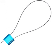 Силовая номерная пломба ЗПУ Трос 2,5 1200 см 1000 штук